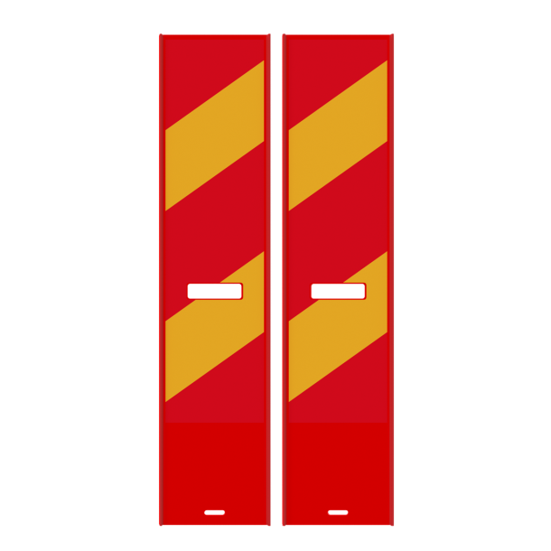 Traffic panel flat | film RA2/C | on both sides indicating left | red / yellow